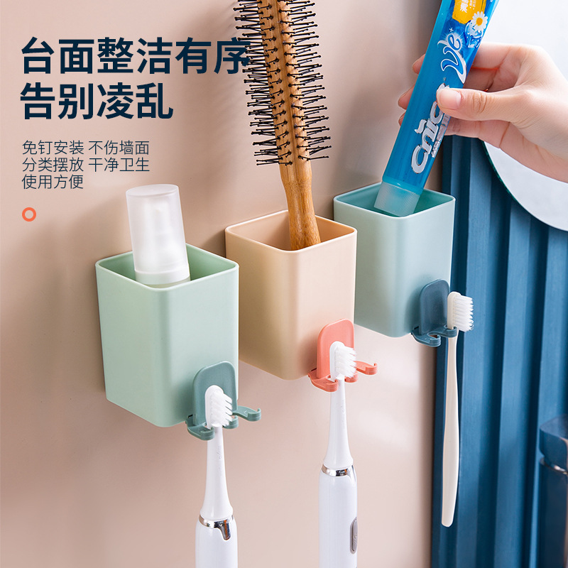 ZT1015 Home Creative Toothbrush Holder Toothbrush Stand Strong Suction Cup Toothbrush Rack Device Shelf