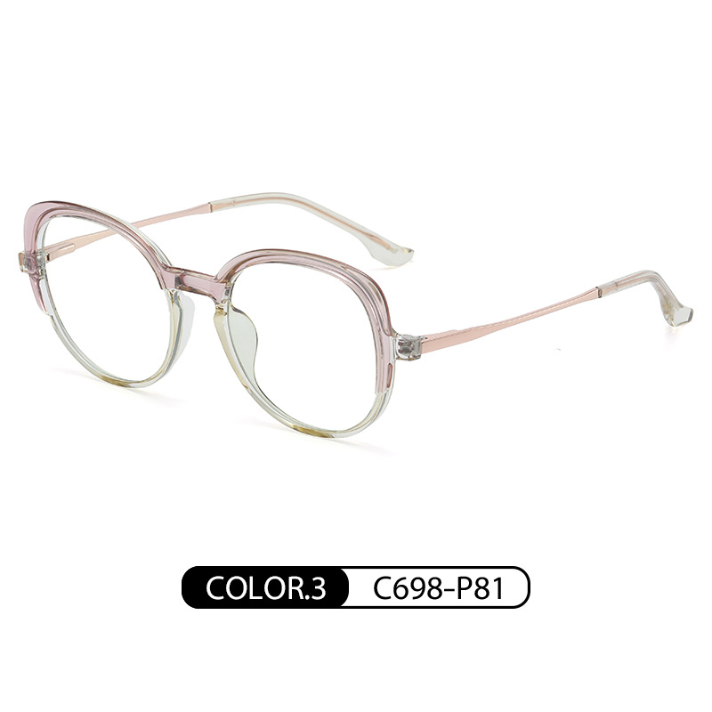 El Comercio exterior nuevo Marco de las gafas de Europa y América mujer ojo de gato gafas lisas TJ872 luz TR con la pierna de la Primavera anti-azul gafas de luz