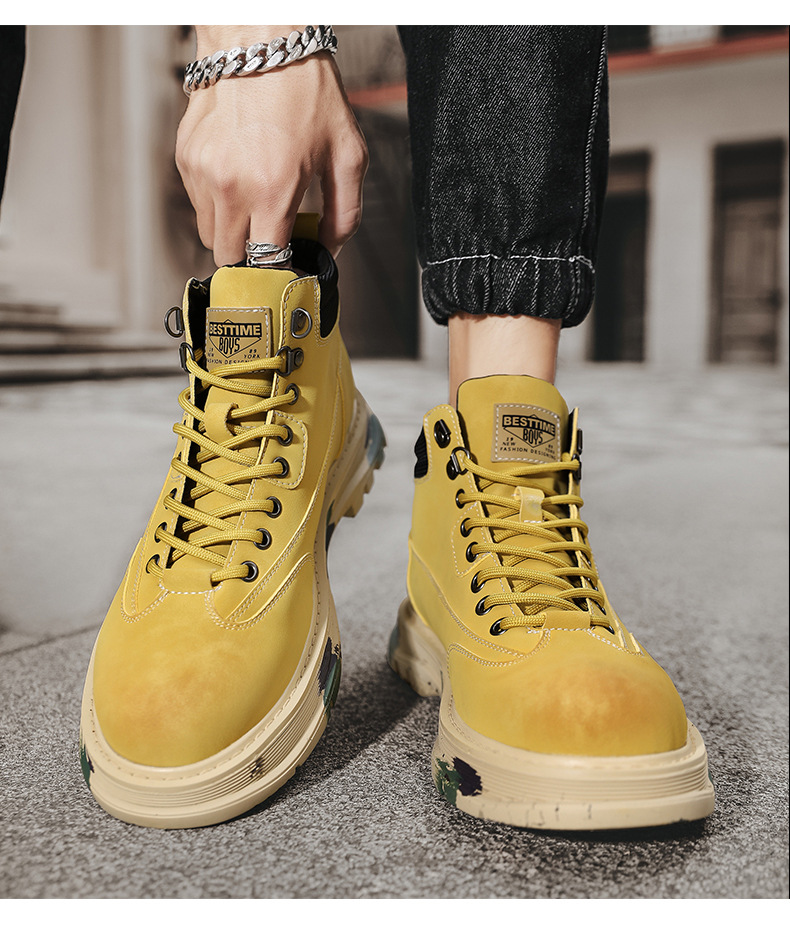 Martin syksyn korkeavartiset miesten ulkoiluun ja vuorikiipeilyyn tarkoitetut urheilukengät, liukumattomat, vedenpitävät aavikkomailaset_voghion.com