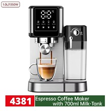 外贸定制意式浓缩咖啡机家用奶泡系统专业双锅炉蒸汽意式咖啡机