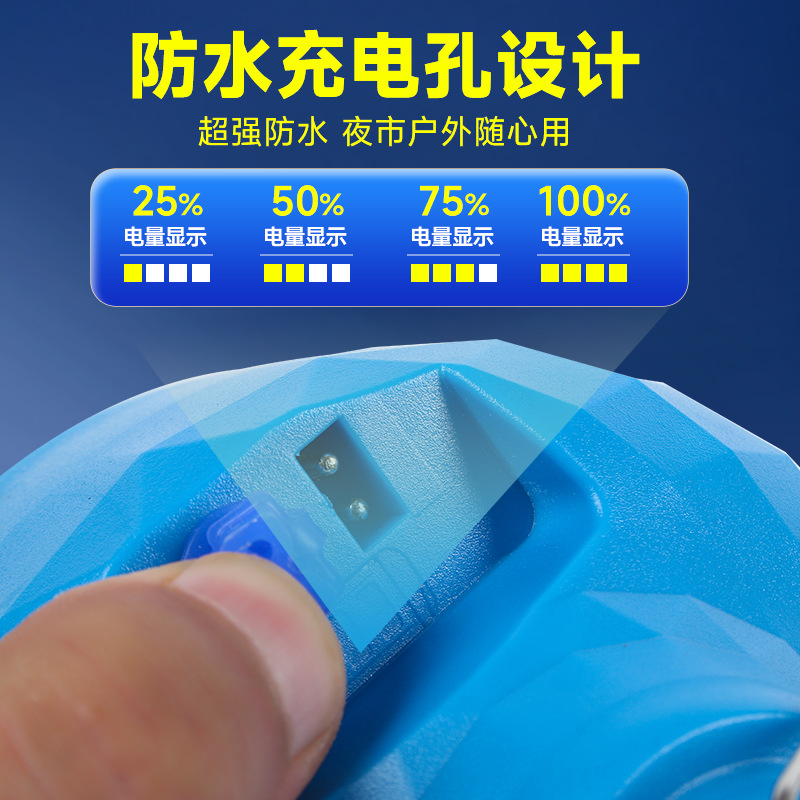 Lámpara recargable, lámpara de mercado nocturno, lámpara de apagón doméstica al aire libre, larga duración, lámpara de emergencia