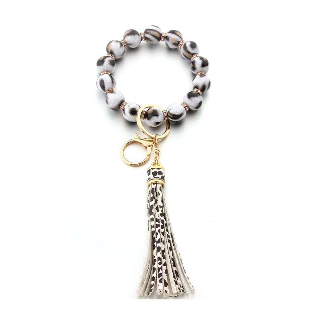 Keychain Classification Simple Style Geometric Arylic Beaded Unisex Keychain