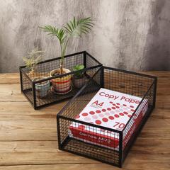 メッシュスナック玩具デスクトップ収納バスケット整理箱置物鉄芸収納バスケット収納バスケット日本式シンプル家庭用