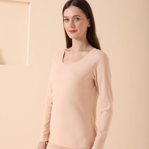 Women's seamless warm thermal underwear base shirt with thickening, winter autumn long-sleeved direct factory sales for inner wear