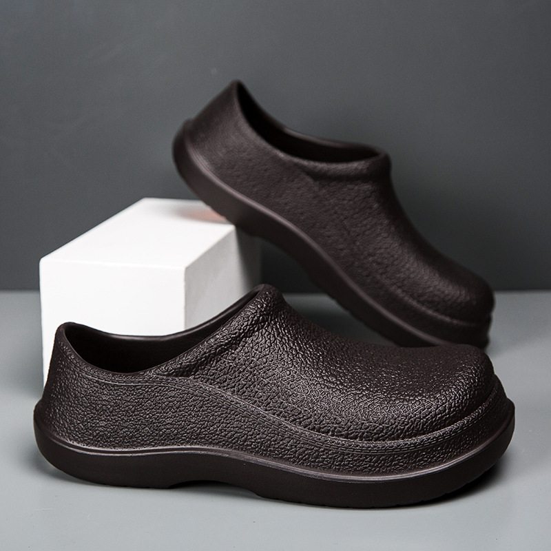 Zapatos de cocinero de primavera impermeable y antideslizante zapatos de cocina para hombre zapatos de trabajo negros image 4