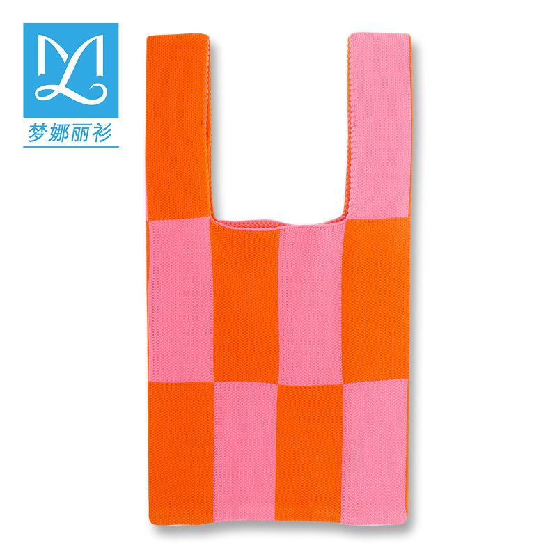 Camisa mennali 2022 nueva tela escocesa transfronteriza de moda estilo coreano de color de contraste bolsa de punto bolsa de la axila bolso de hombro