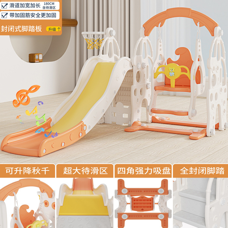 Slide para niños domésticos interiores de 2 a 10 años Baby Slide Swing 2 en 1 Family Playground multifuncional