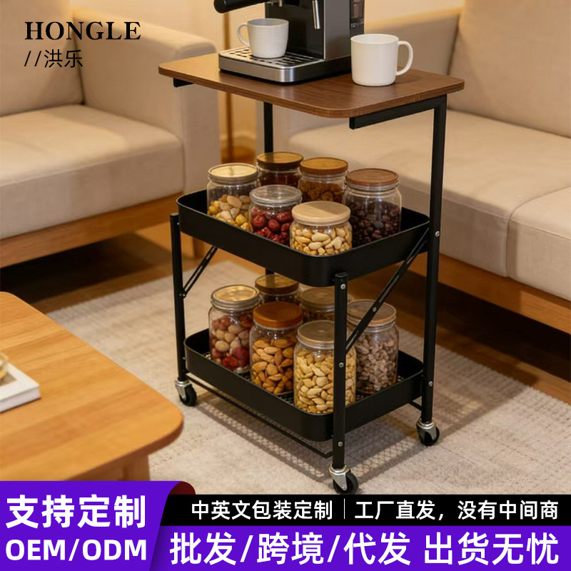 No-Installation Required, Used Small Cart Storage Rack for Home, Mobile Dormitory Essentials, Bedside, Kitchen, Snacks, Miscellaneous Items Storage Rack