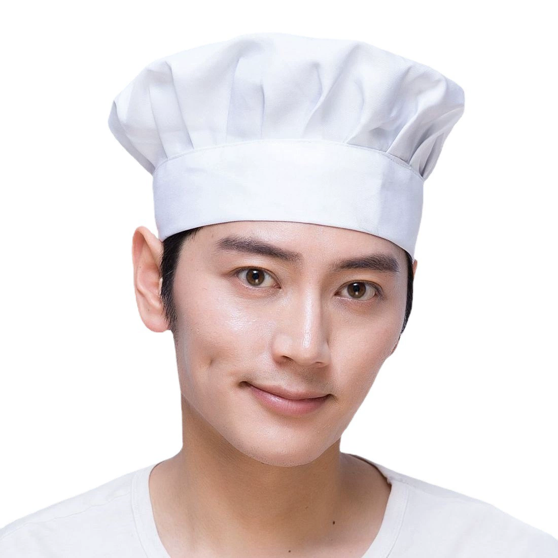 [Value] шляпа шеф-повара Мужская и Женская рабочая шляпа шеф-повара дышащая женская ресторанная кухня повар тканевая шляпа Белая Грибная шляпа