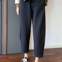加厚加绒裤萝卜裤高腰显瘦秋冬毛呢2025哈伦裤女新款休闲女裤奶奶