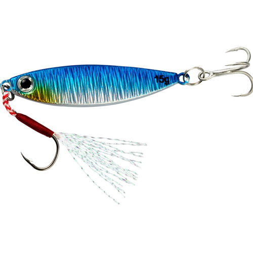 Long-range cast iron plate lure, fake bait, feather hook, reinforced blood groove hook, perch, mandarin fish, cocked mouth, lead fish fake bait