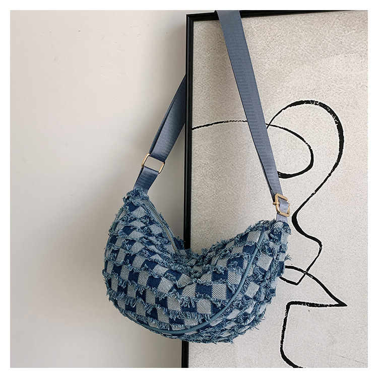 Denim Patchwork Shoulder Crossbody Bag For Women Stylish Canvas_voghion.com