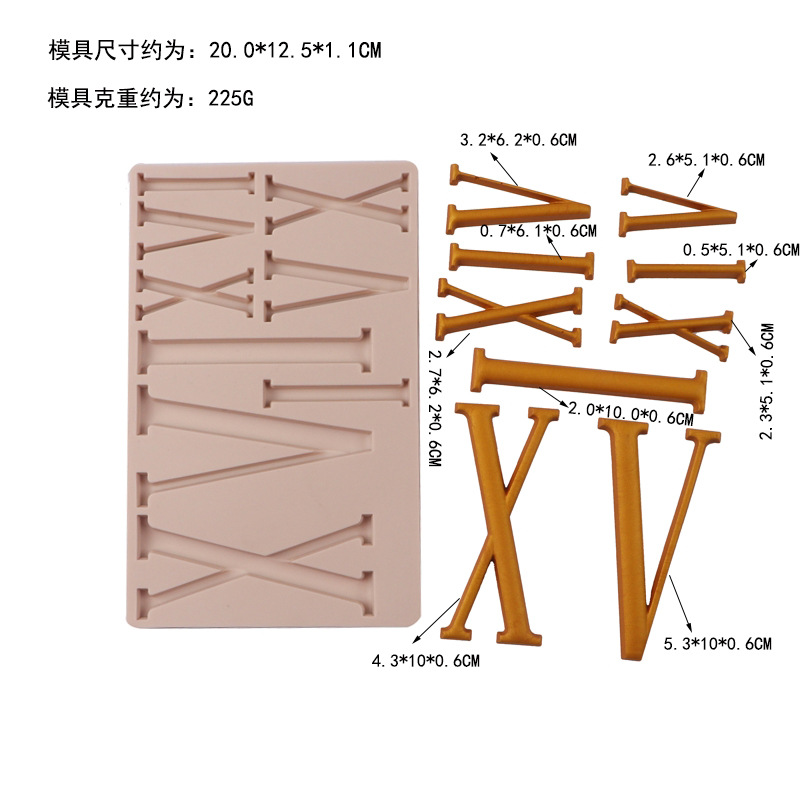 Silicona herramientas para hornear mayúscula fondant chocolate decoración de la torta del molde de silicona molde epoxi