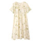 Nightdress dress Women's Gastrodia Loose Thin High-end Summer Short-sleeved Mid-length Dress with Chest Pad Home Clothes