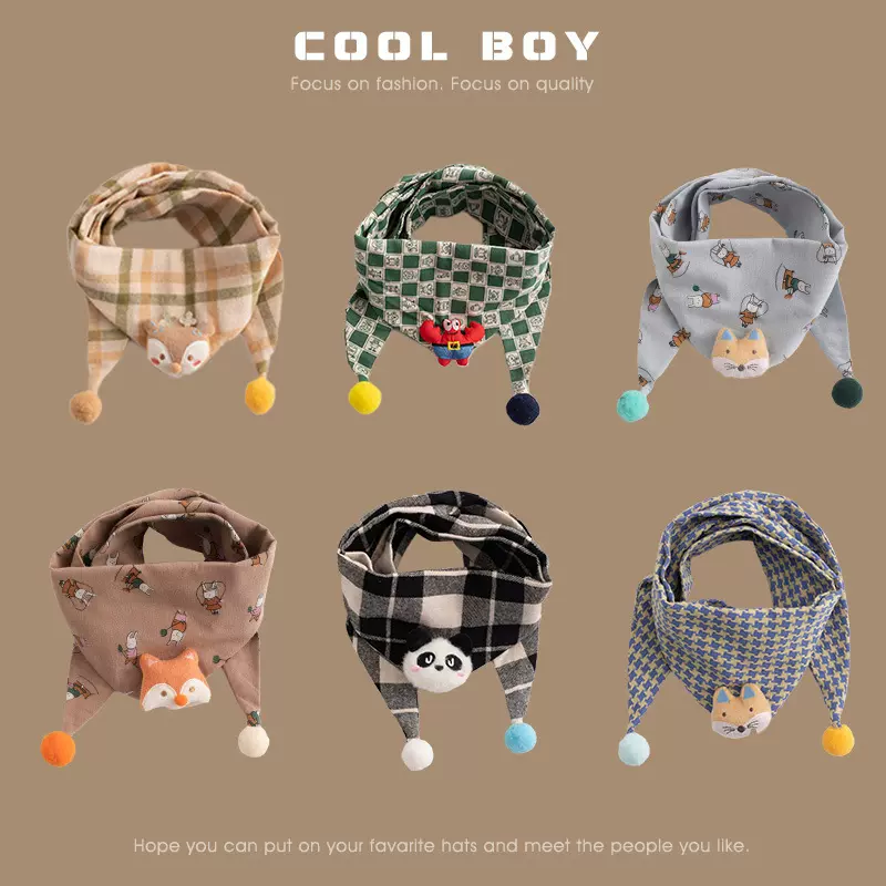 儿童围巾秋冬新款脖套男女童防寒保暖围脖韩版婴儿宝宝防风三角巾