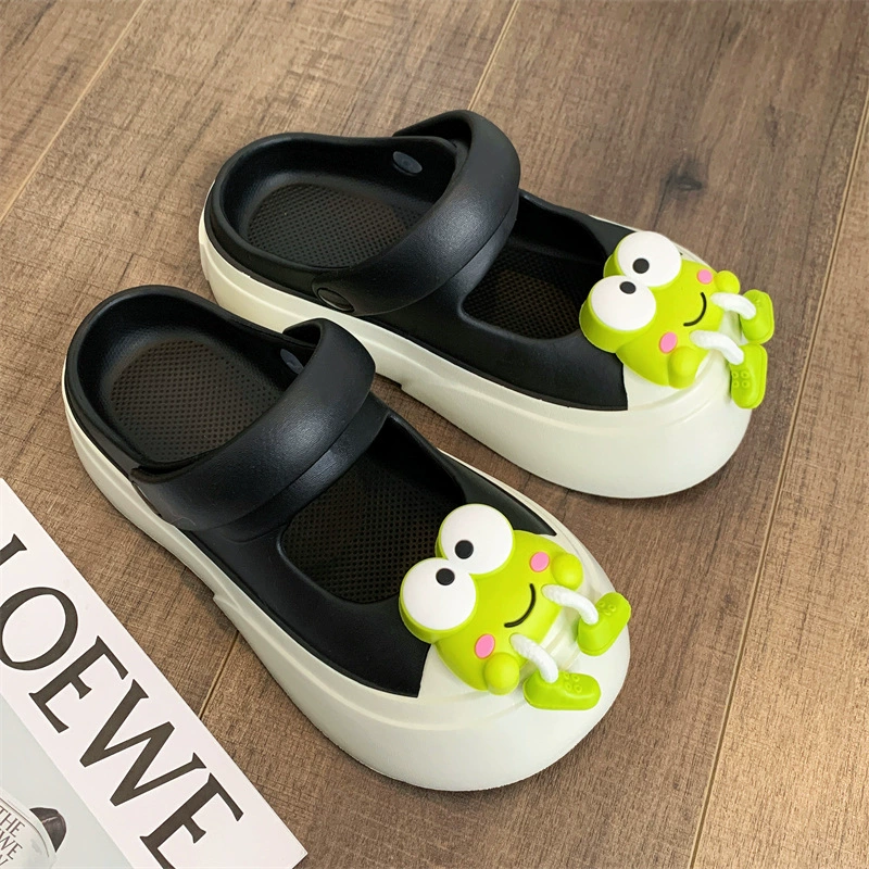 Летние cute высокие кроссовки на платформе, слайд, тапочки, с маленькими медвежатами
