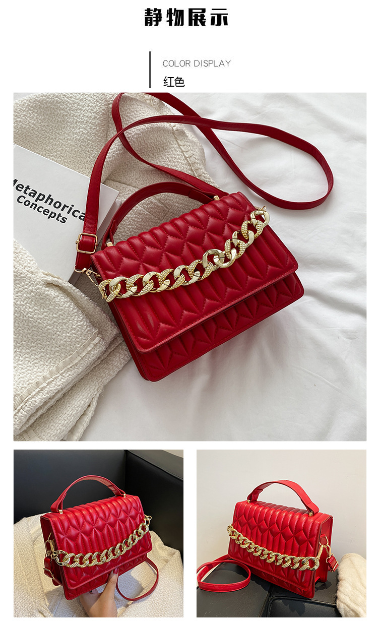 new fashion metal chain handbag summer messenger bag allmatch small square bagpicture8