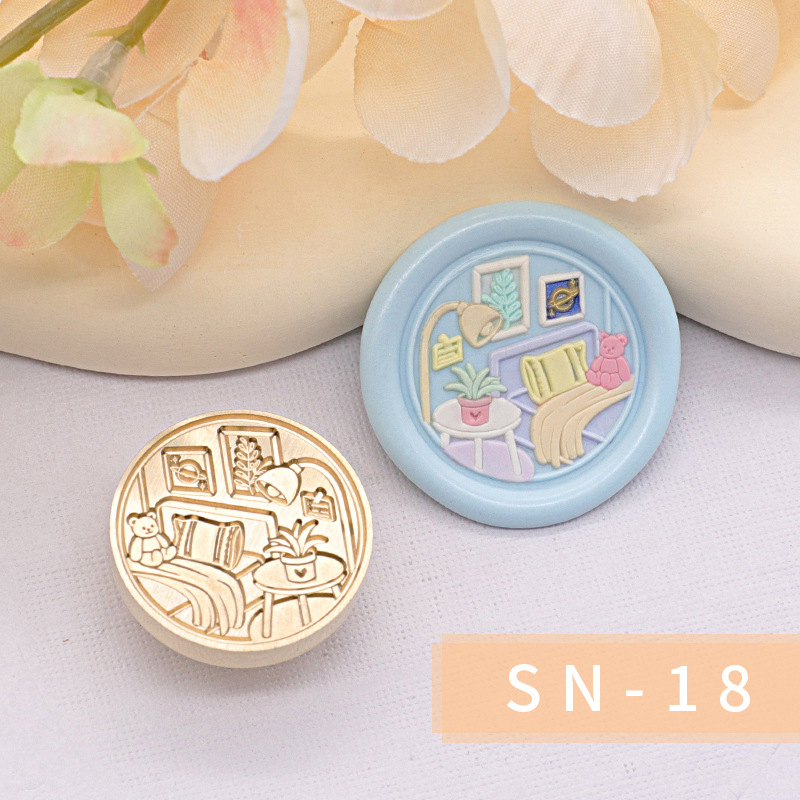 Original nuevo estilo fuego pintura sello serie interior cabeza regalo embalaje sobre cubierta cuento de hadas habitación casa caliente