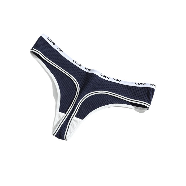 Venta caliente bragas en forma de tanga para niñas, pantalones de tanga con hilo de abdomen cómodos, pantalones en T de algodón transpirable de cintura baja para mujer, procesamiento personalizado