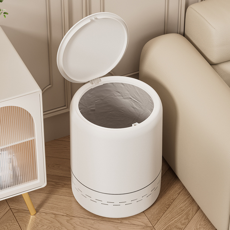 New Automatic Adsorption Trash Can with Lid Large Capacity Living Room Bedroom Bathroom Toilet Household Double-Layer Trash Can