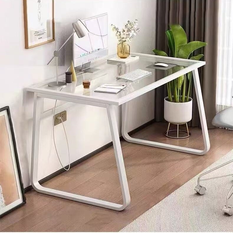 Design-Style Computer Desktop Tempered Glass Office Modern Minimalist Student Desk Home Economical Writing Desk Design-Style Computer Desktop Tempered Glass Office Modern Minimalist Student Desk Home Economical Writing Desk