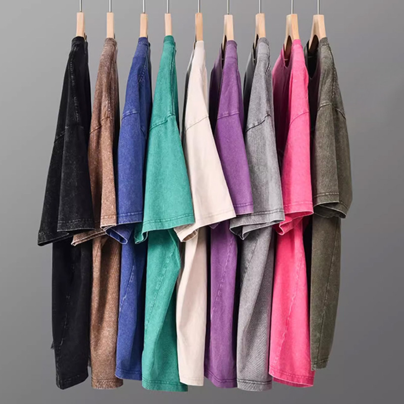 Summer American Heavy Washed Short-Sleeved T-Shirt Men's Loose Large Size Half-Sleeved High Street Distressed T-Shirt Bottoming Shirt Trbottomy Summer American Heavy Washed Short-Sleeved T-Shirt Men's Loose Large Size Half-Sleeved High Street Distressed T-Shirt Bottoming Shirt Trbottomy