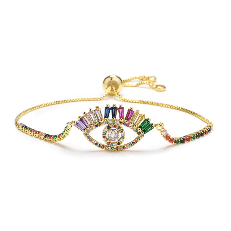 Fashion Eye Copper Bracelets Plating Zircon Copper Bracelets