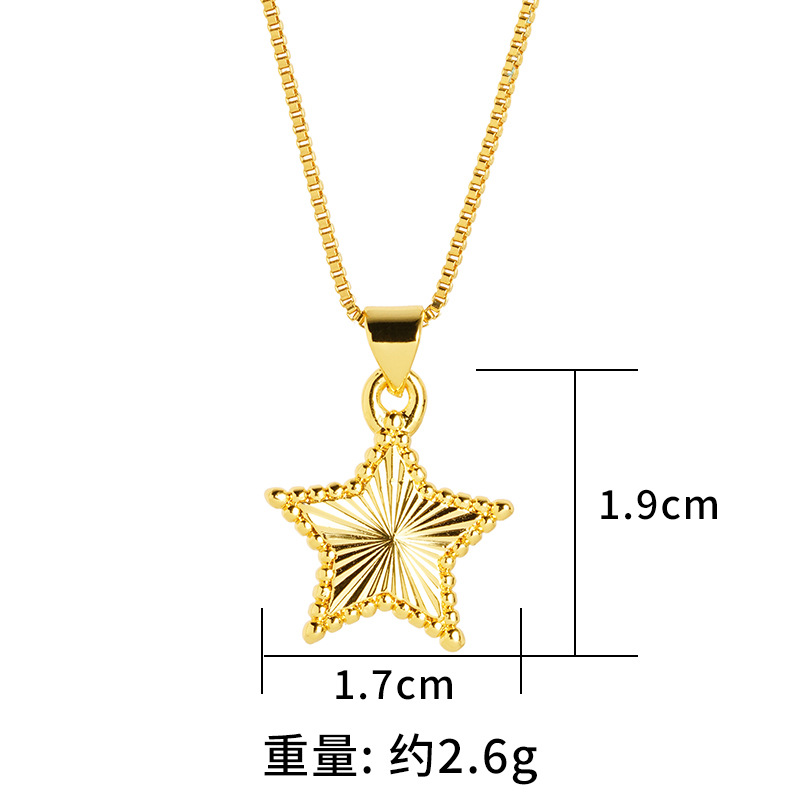 Vietnam oro estrella de cinco puntas colgante estrella joyería estrellada aleación de cobre chica DIY accesorios de joyería fábrica al por mayor