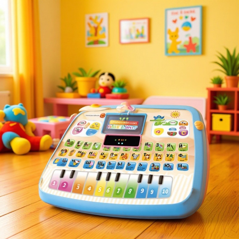 跨境俄语LED平板学习机英俄文双语点读板益智早教点读机科教玩具