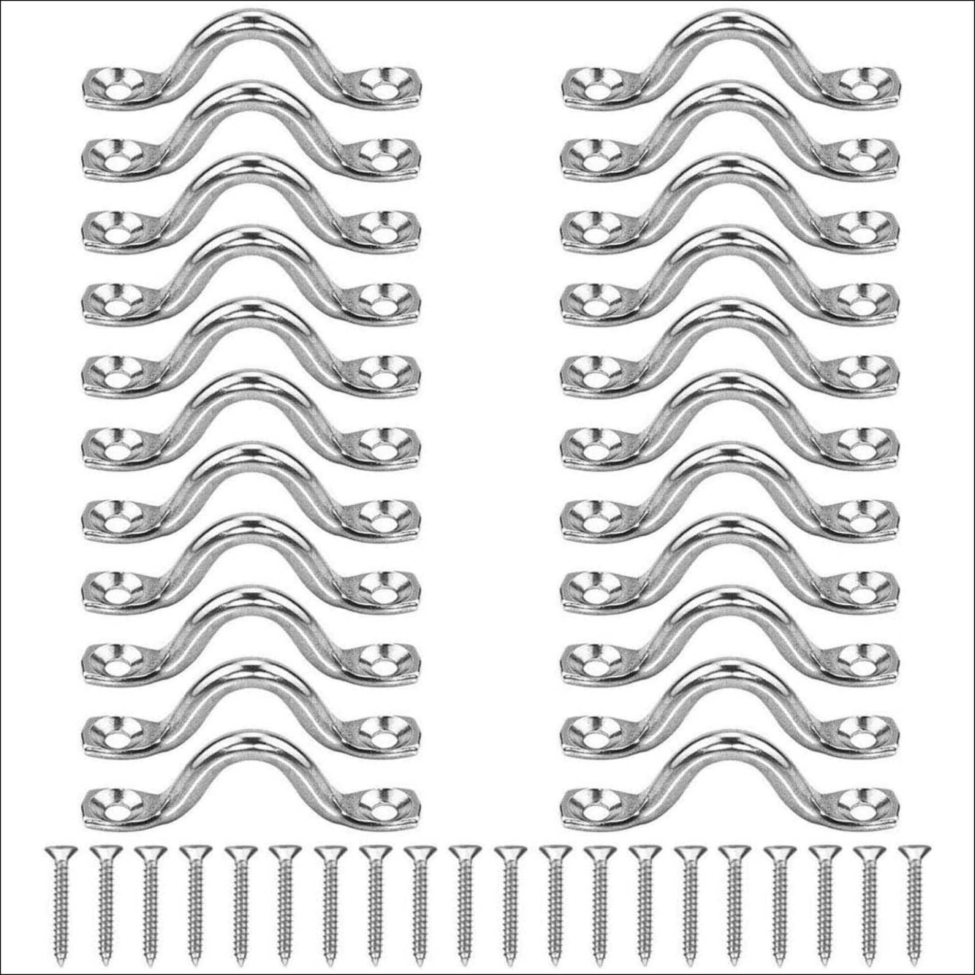 22 шт. M5 316 настенный U-образный крючок из нержавеющей стали для внутреннего и наружного использования, веревочная пряжка, ремень, крепежный инструмент WT02