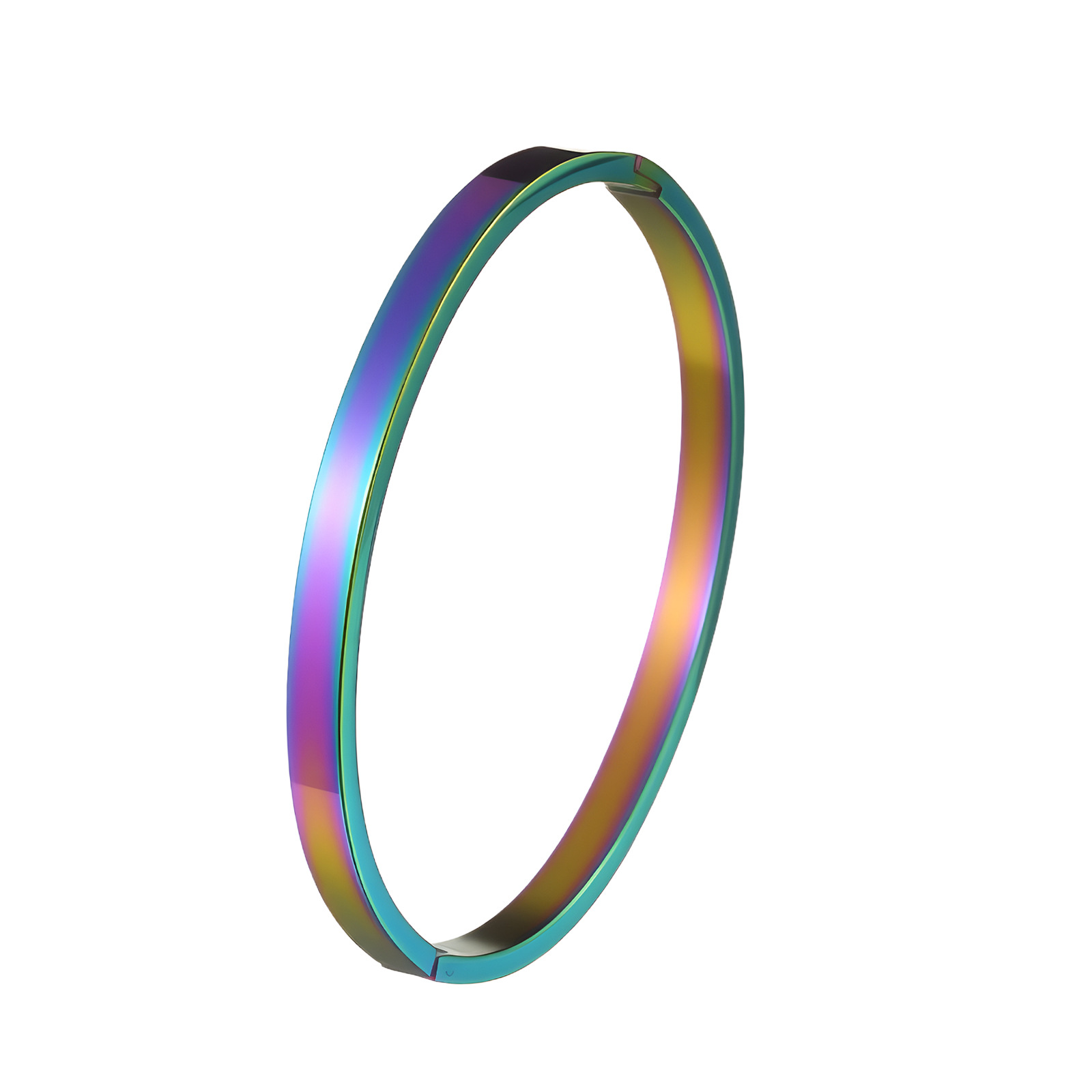 Transfronterizo europeo y americano simple brillante hebilla pulsera estilo frío 4mm6mm ancho chapado en oro pareja pulsera de acero inoxidable pulsera
