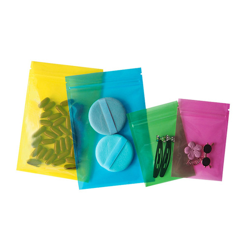 Factory direct sales color transparent ziplock bag earrings hairpin jewelry jewelry packaging bag mini sealed bag