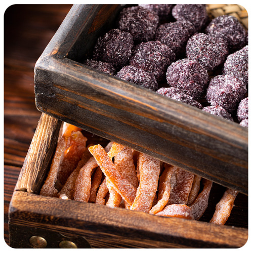 Chenpi Rock Sugar Plum 500g Large Jar Preserved Plums Nine-Piece Preserved Plum Dried Fruits Nostalgic Leisure Snacks