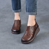 以一 Летние кожаные универсальные сандалии для отдыха на платформе, обувь, воловья кожа