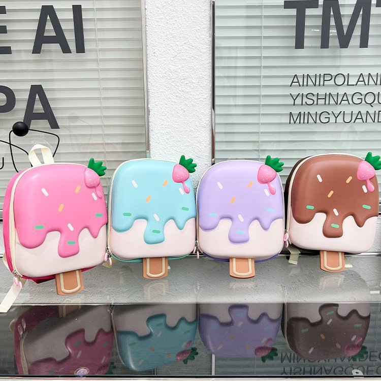 Mochila de moda ultraligera para niños, jardín de infantes, mochila escolar para niños, princesa de helado, bolso ligero para salir.