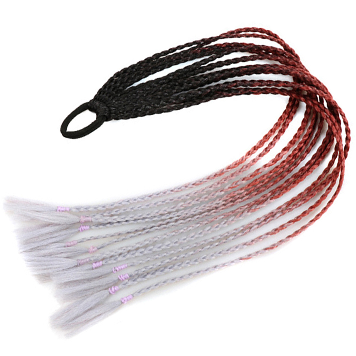 Inventario al por mayor colorido trenzas de tres hebras africanas trenzas sucias trenzas de caballo recogidas en stock Inventario