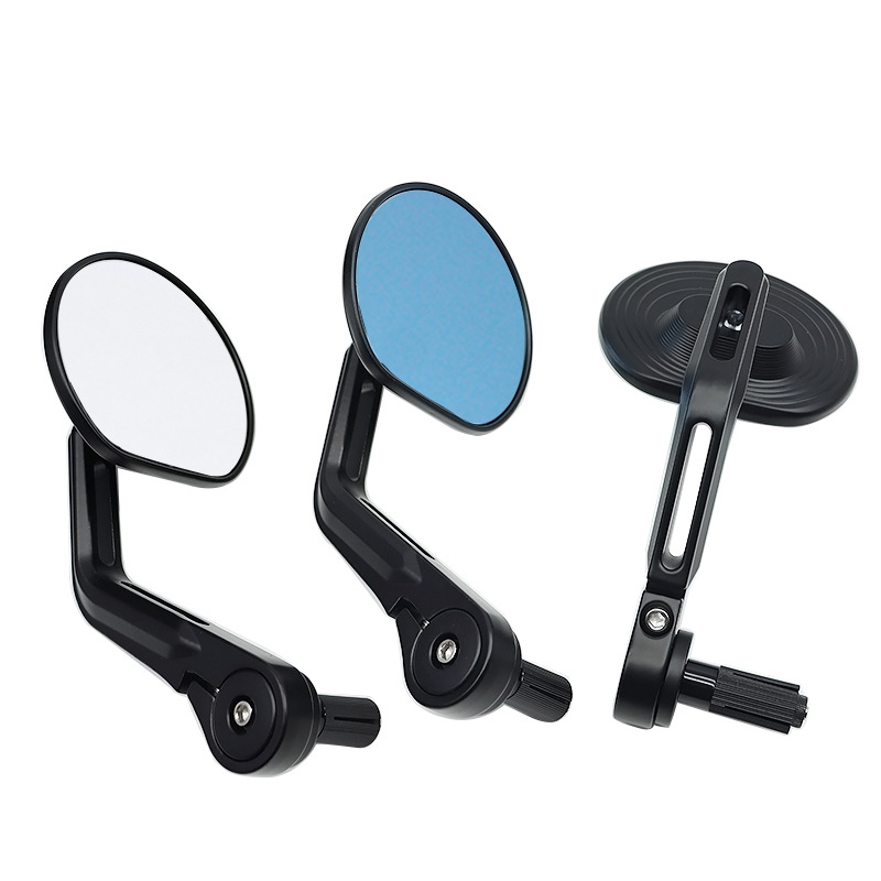 Cross-Border Motorcycle Rearview Mirror Modification Round Mirror Aluminum Handlebar Mirror Reversing Mirror Accessories Reflector Electric Vehicle Rearview Mirror