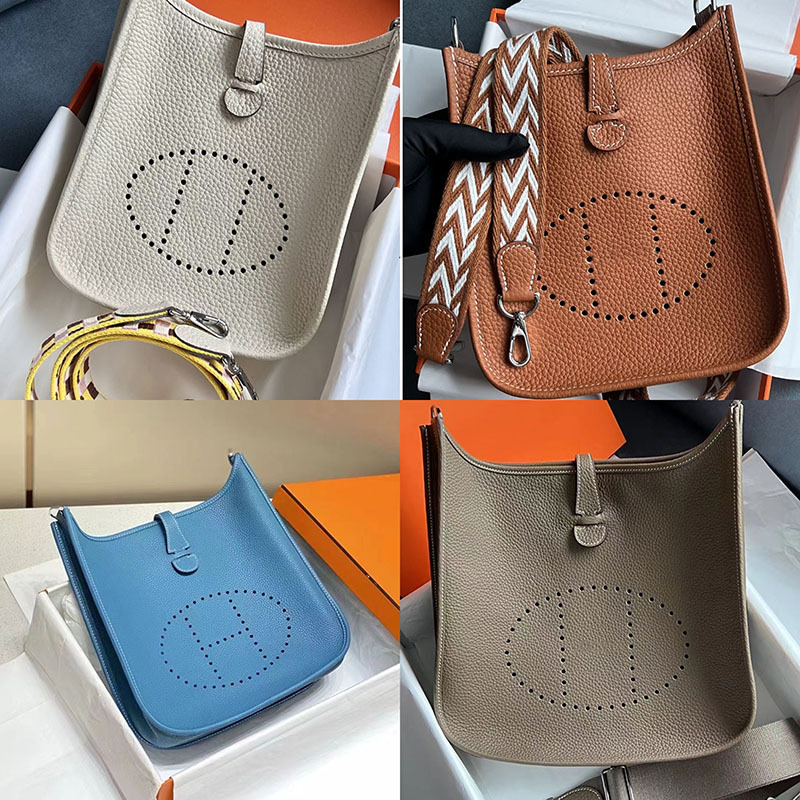 [High-End] Semi-Handmade Waxed Thread First-Layer Tc Cowhide Evelyn Women's Single-Shoulder Crossbody Bucket Bag, Light Luxury Handbag