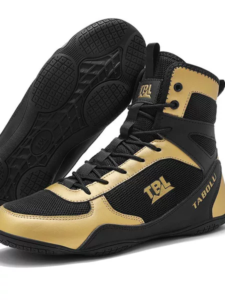 Fighting Shoes, Cross-Border Boxing Shoes, Comprehensive Training Shoes, Gym Indoor Squat Shoes, Men's High-Top Professional Boxing Shoes, Sanda Shoes
