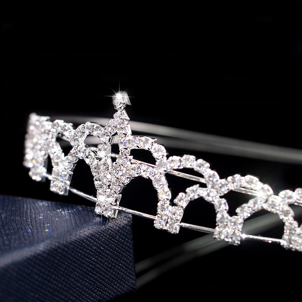100g Weight Hair Band Hair Accessories Type 1 Piece Quantity Wedding, Banquet Occasion Rhinestone Material Crown Pattern Women's Gender Glam, Bridal Style Women's Glam Bridal Crown Rhinestone Hair Band 17