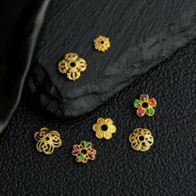 925银配件花托花帽珠托隔珠配饰diy手工串珠编绳贴片925银配件