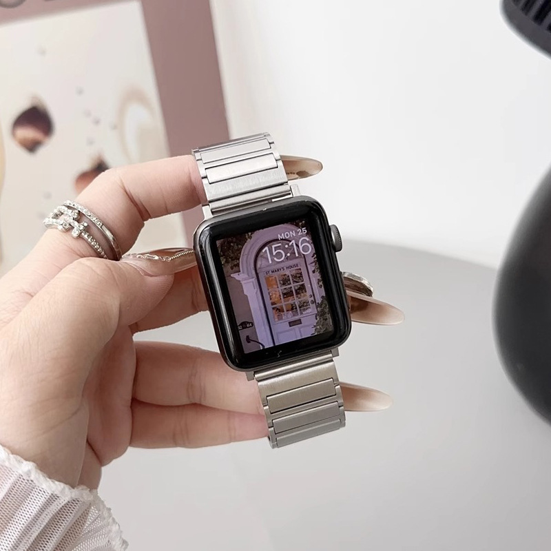 アップルiwatchS10華為GT45米89pro工字ダブル磁気吸引ステンレス知能腕時計バンドを適用する|undefined