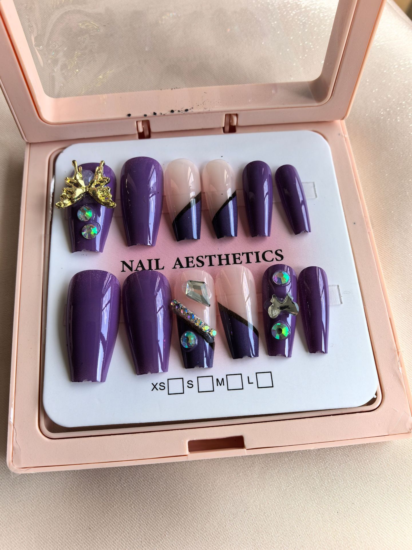 Caja de exhibición marco de fotos más taladro manicure suministro fuente de uñas DIY francés color delgado manicure falso salón al por mayor