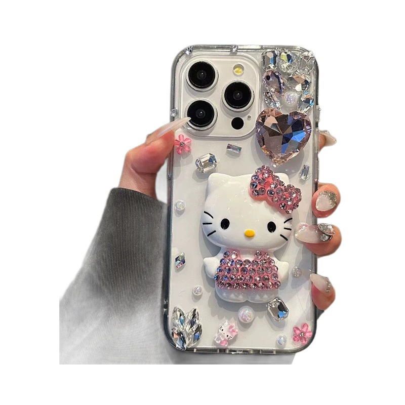 Чехол для Samsung с объёмным рисунком Hello Kitty, совместимый для S25, S24, 24S, S23