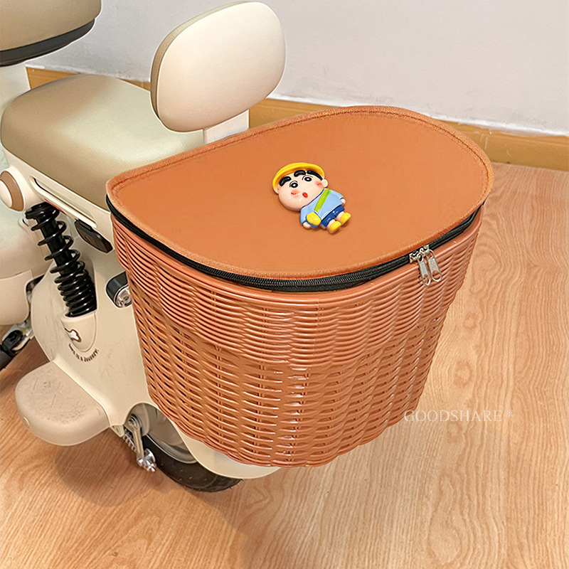 電気自動車の後部バスケット、かわいい漫画のバッテリーカー、スクールバッグを収納できるオートバイの後部バスケット、618セール|undefined