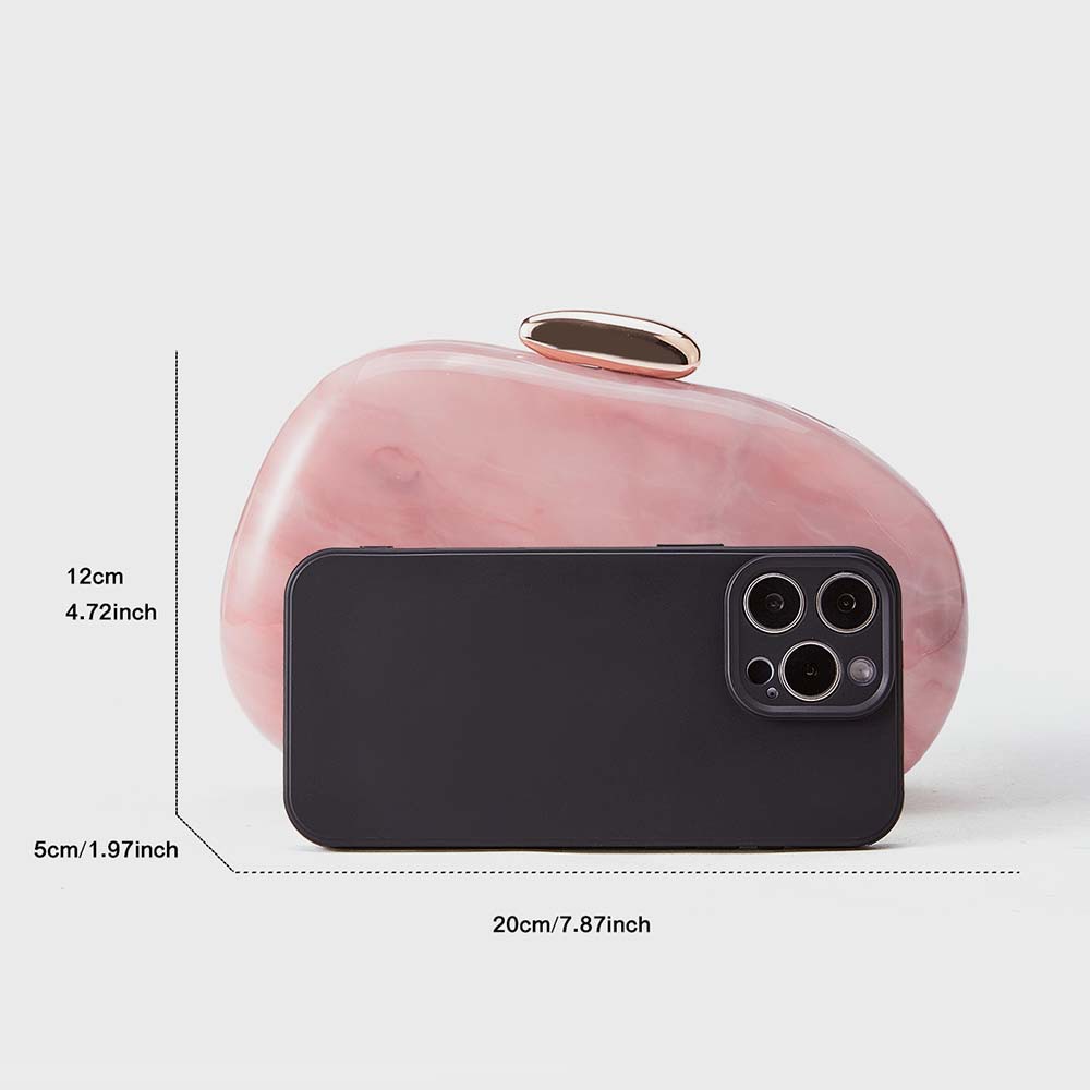 Borsa a tracolla leggera e lussuosa da donna in acrilico con conchiglia - Elegante pochette per feste serali, matrimoni e uso quotidiano. Borsa a tracolla alla moda in acrilico con conchiglia._voghion.com