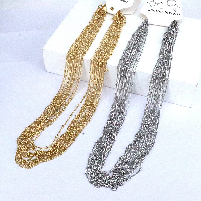 10g Weight 0.03µm-0.05µm Gold Plating Thickness Simple Style Geometric Solid Color Alloy Copper Plating Unisex Necklace