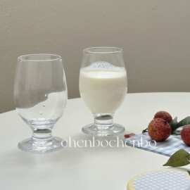 厂家现货矮款白兰地红酒杯粗跟玻璃杯优雅简约粗脚圆形果汁杯批发