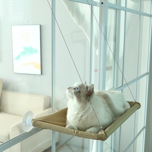 严选四季宠物窝用品吸盘猫咪吊床窗台挂式猫吊床可拆洗猫窝