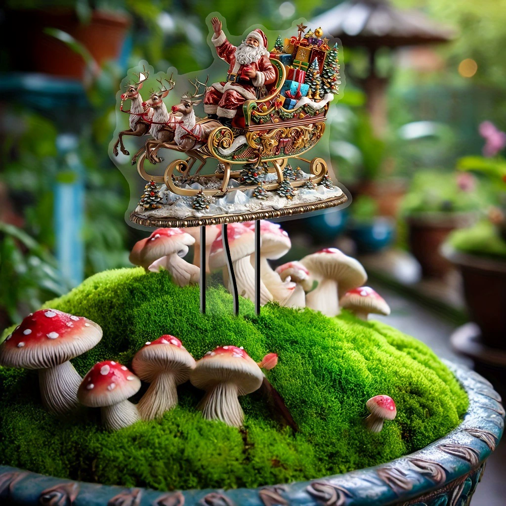 Трансграничный богемный стиль акриловый Санта-Клаус олень сани солнечный ловец на открытом воздухе украшения двора